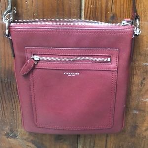 Crossbody burgundy coach purse